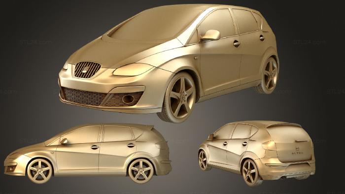Автомобили и транспорт (Seat Altea 2010, CARS_3400) 3D модель для ЧПУ станка